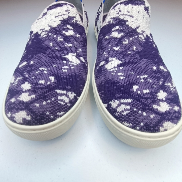 Rothy's The Original Slip-On Sneaker in the Ocean Iris Shibori Tie-Dye Size 10 - Picture 6 of 11